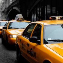 yellow cars - NYC-taxis jaunes-Manhattan-rue-USA-Alain Montaufier Photographe Poitiers 86